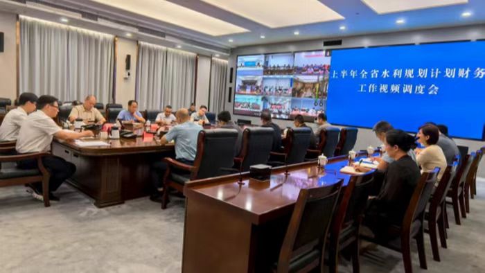 省水利厅召开上半年全省水利规划计划财务工作视频调度会