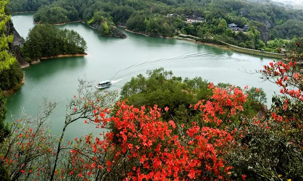 龙岩石门湖图片